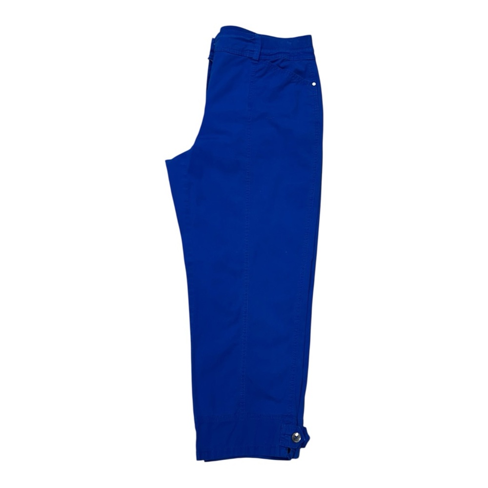 Chico’s Blue Cropped Pants Capri Stretch Size 1/Medium Casual Summer Capris - Picture 8 of 12